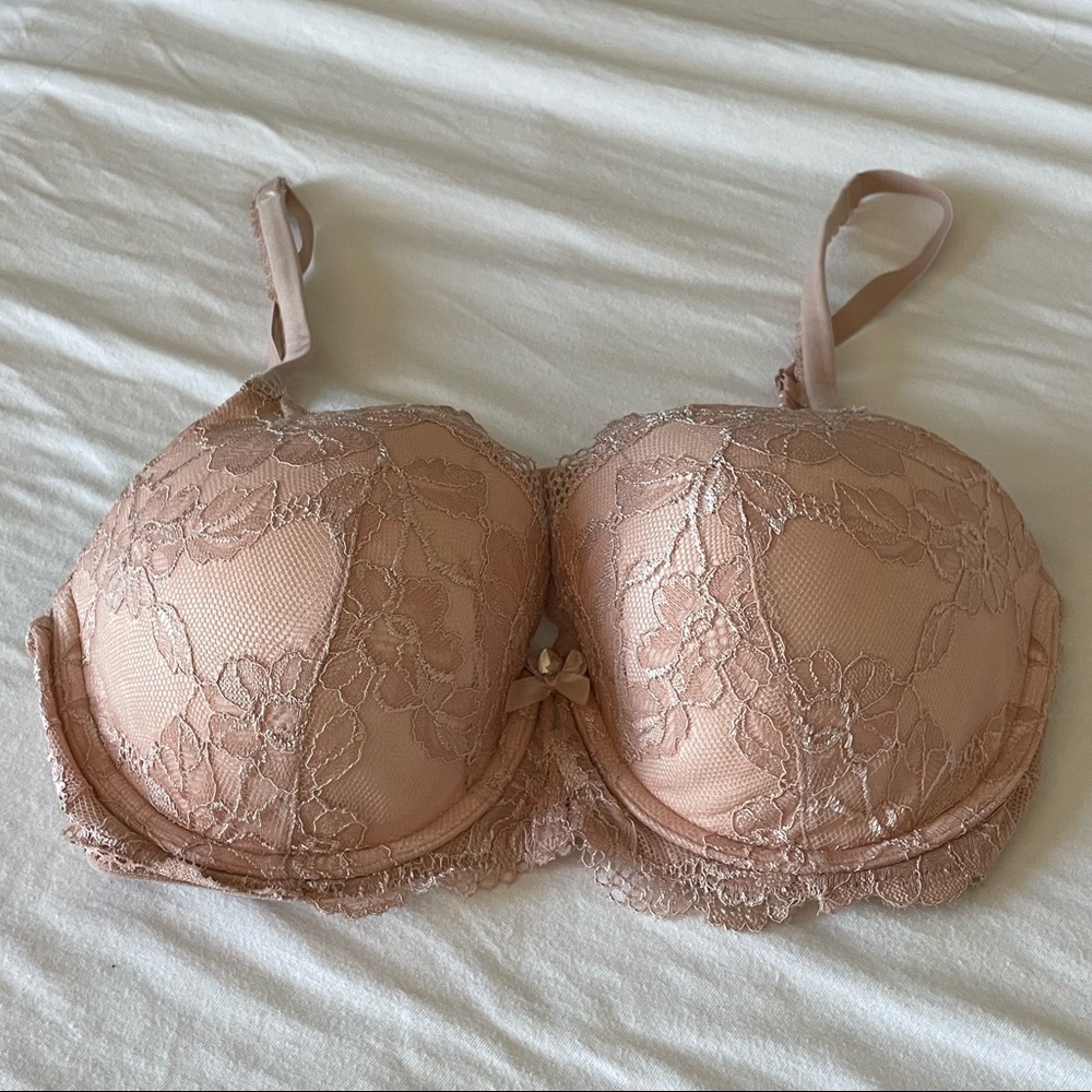 Victoria’s Secret Body by Victoria Lined Demi/Demi-Buste Pink Bra - 34DD